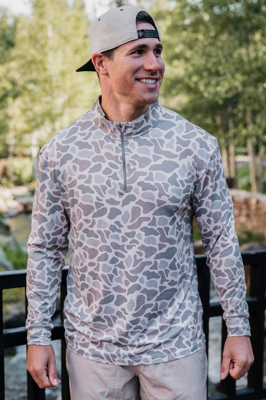 Classic Deer Camo Performance Quarter Zip