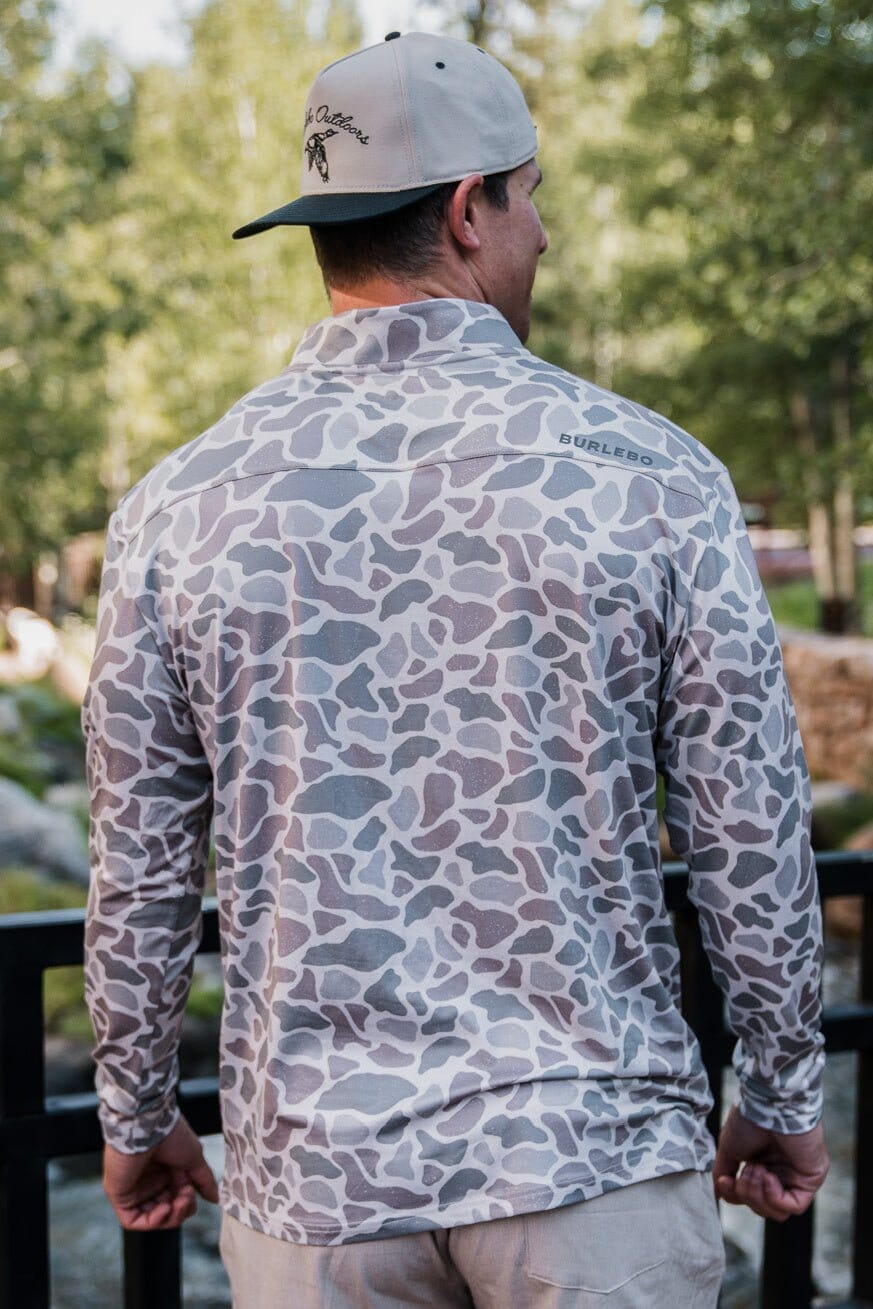 Classic Deer Camo Performance Quarter Zip