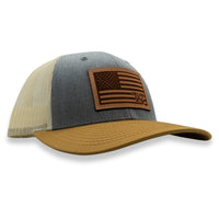 Thumbnail for Tried & True American Leather Patch Cap - Amber Gold