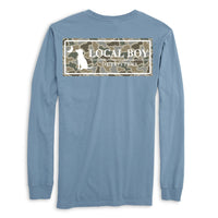 Thumbnail for Youth Sand Dog & Moon Camo Plate LS Tee - Slate