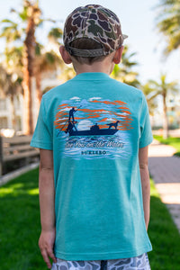 Thumbnail for Youth - See You On The Water SS Tee - Heather Chalky Mint