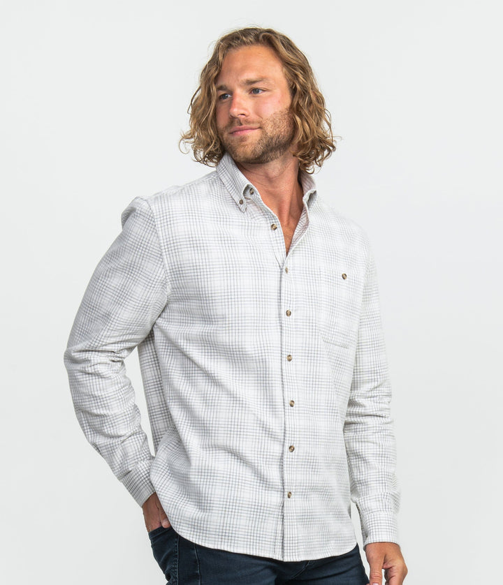 Braxton Lightweight Cord Flannel - Glacier