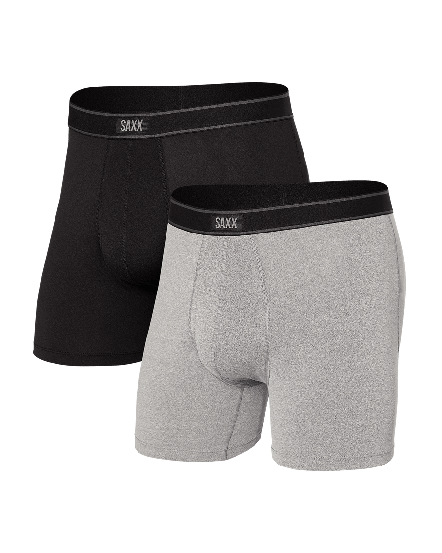 2 Pack Daytripper Boxer Brief - Black/Heather Grey