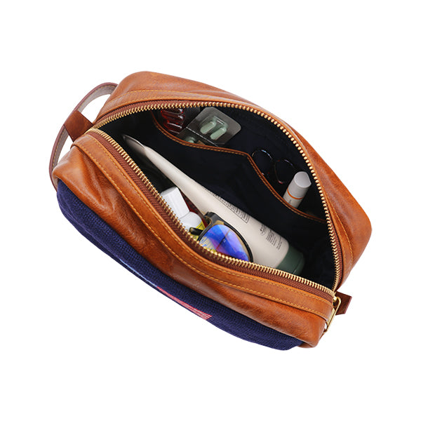 Southern Sportsman Pattern Toiletry Bag - Navy