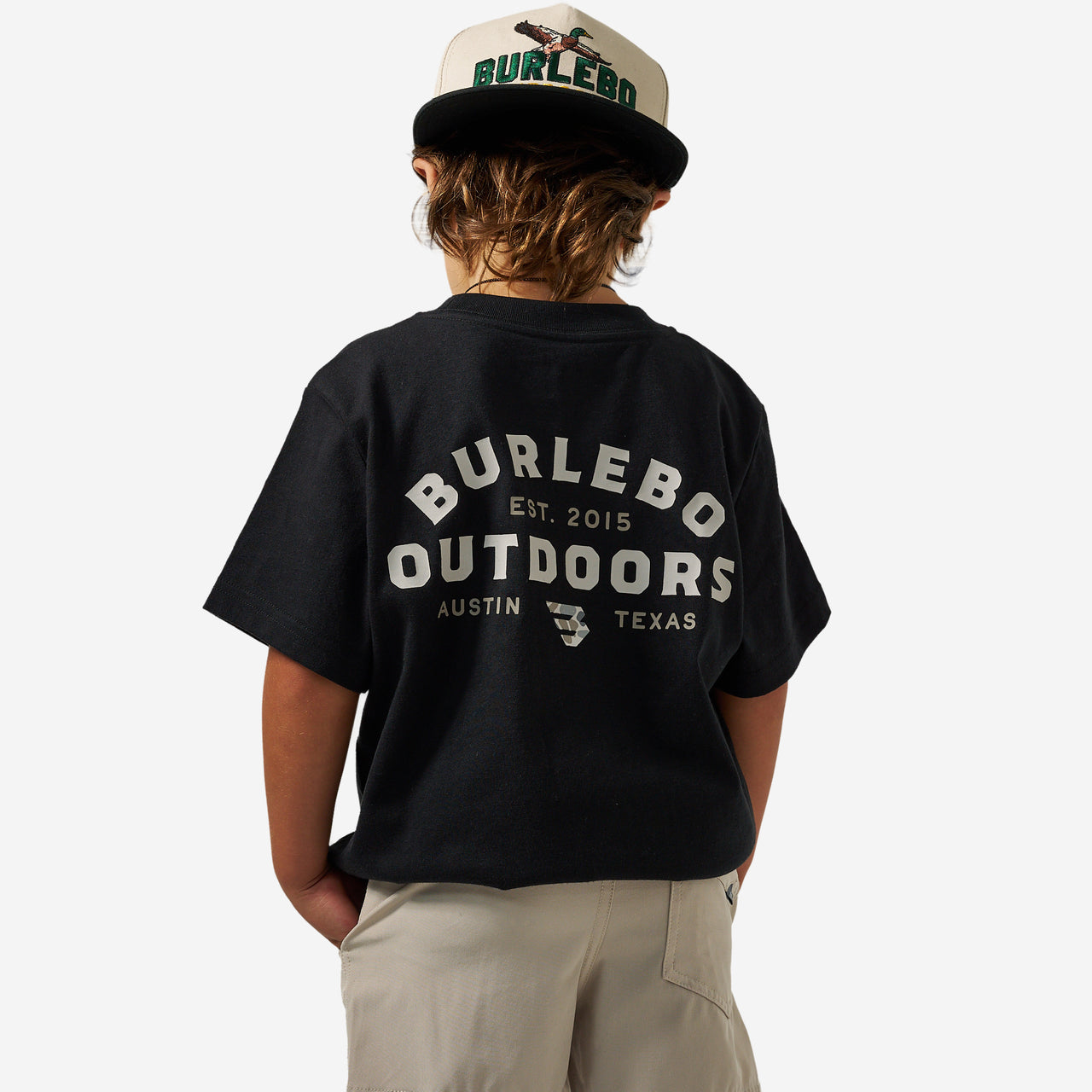 Youth Burlebo Outdoors Logo Short Sleeve T-Shirt - Black