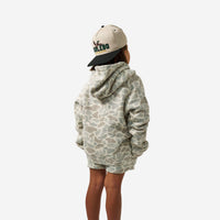 Thumbnail for Youth Vintage Washed Fleece Hoodie - Classic Deer Camo