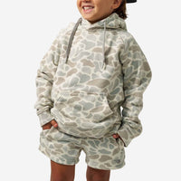 Thumbnail for Youth Vintage Washed Fleece Hoodie - Classic Deer Camo