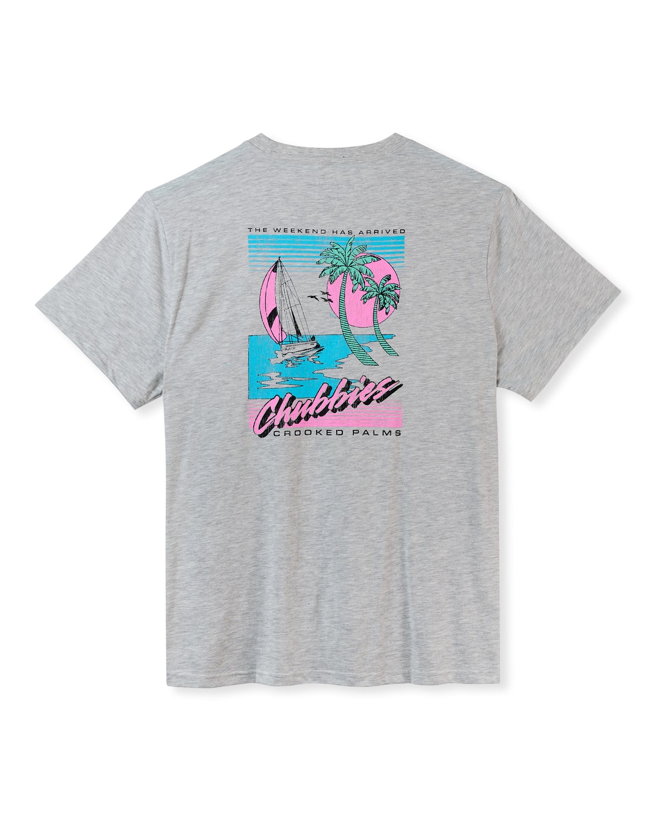 The Crooked Palms Non Pocket SS Tee - Heather Grey