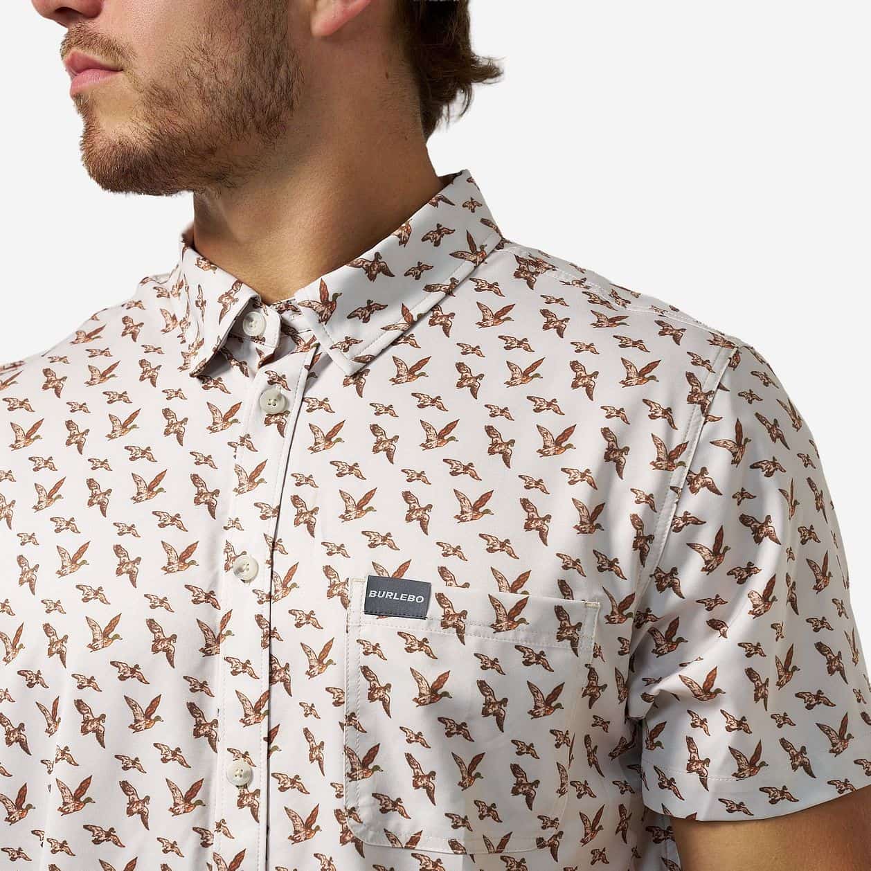Performance Button Up - Mallards Flying In