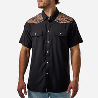 Thumbnail for Performance Western Shirt - Deer SZN - Black & Gauge Camo