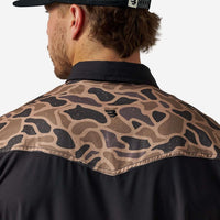 Thumbnail for Performance Western Shirt - Deer SZN - Black & Gauge Camo