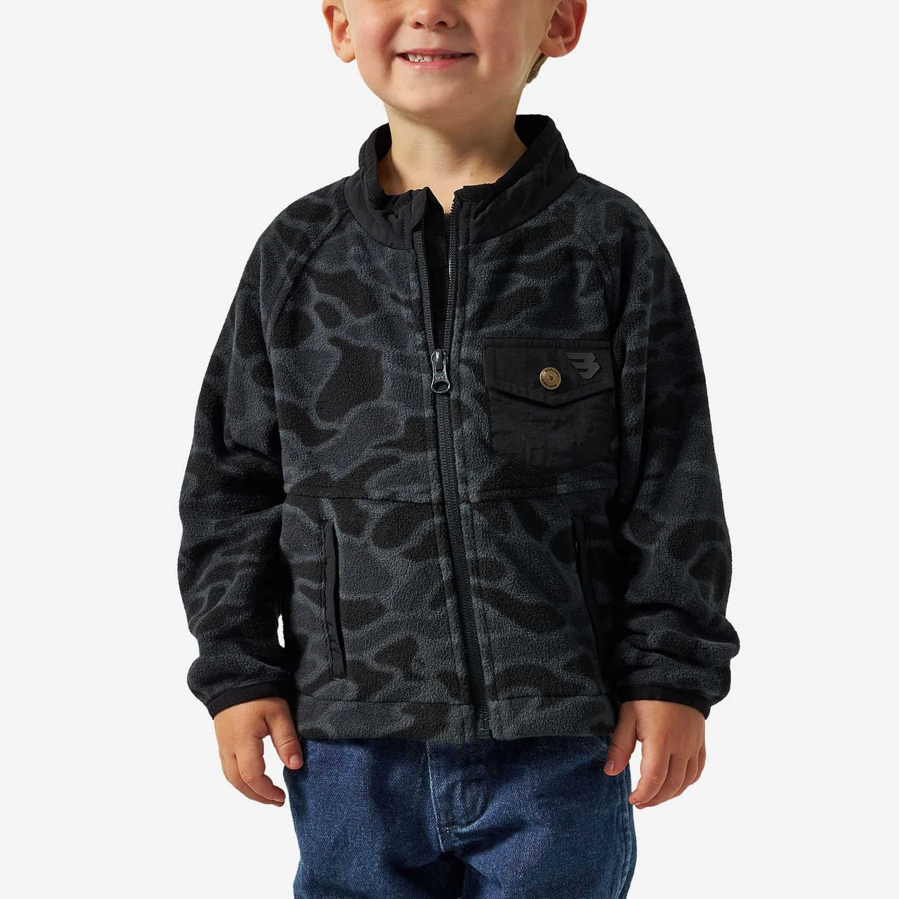 Youth - Micro Fleece - Black Camo