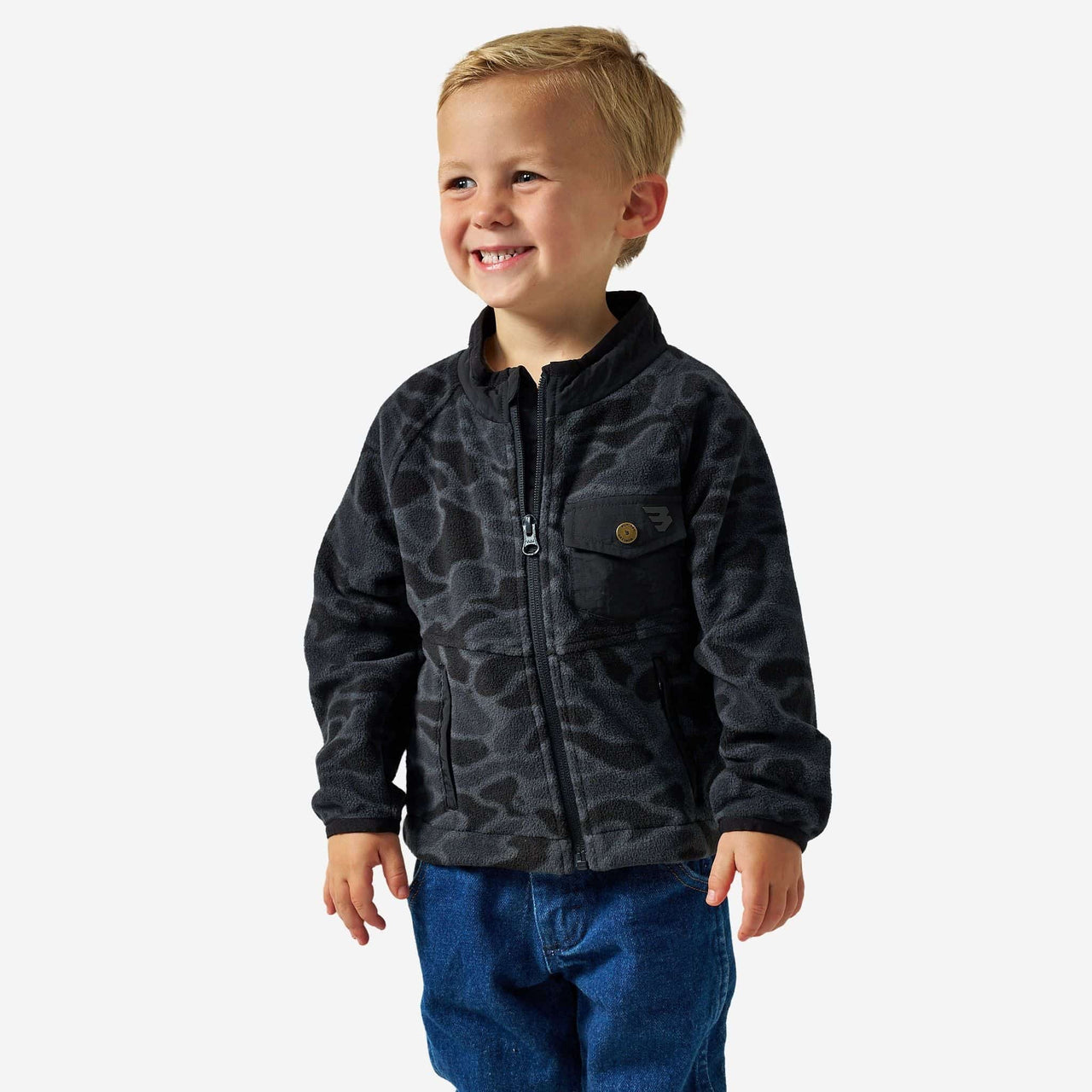 Youth - Micro Fleece - Black Camo