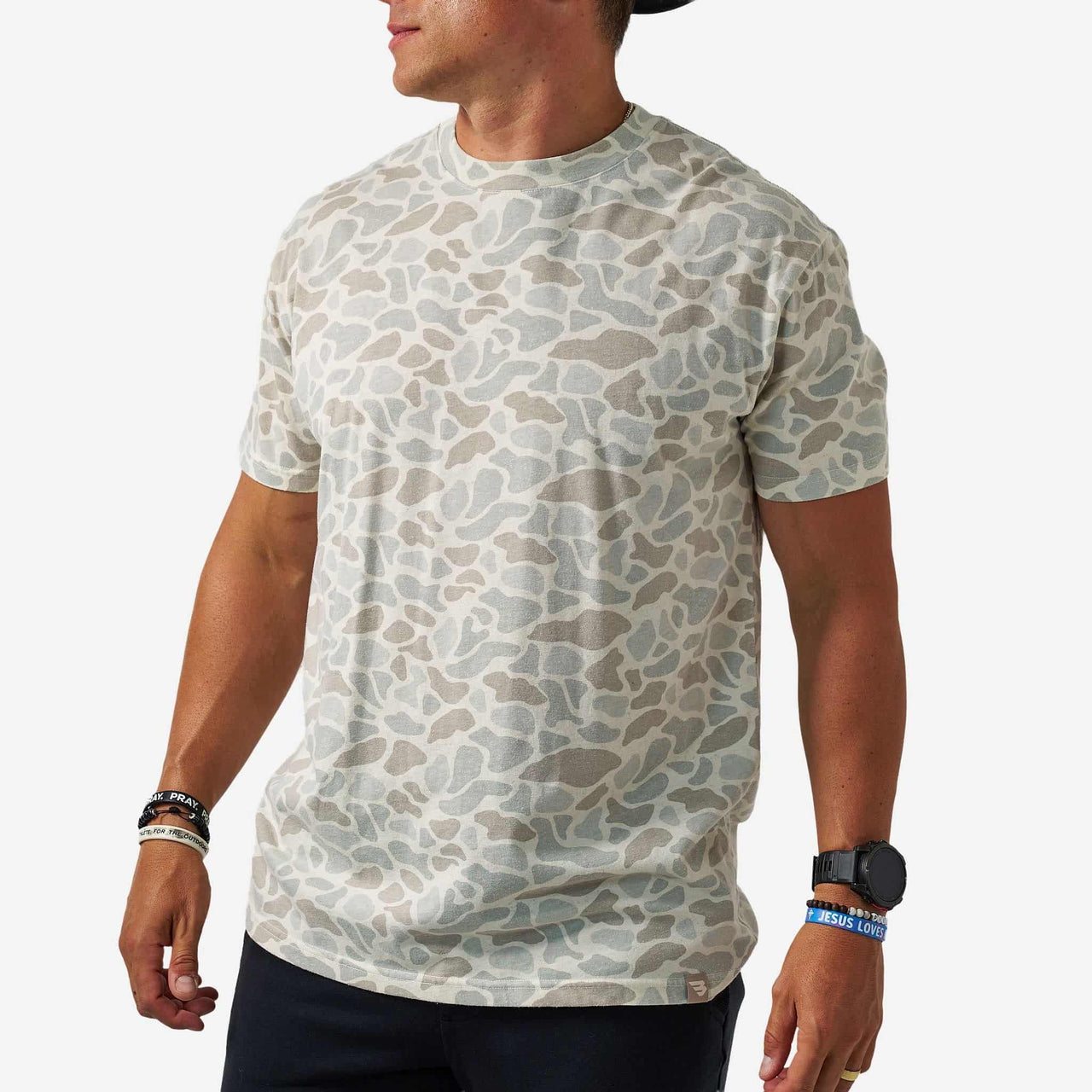 Vintage Washed Short Sleeve T-Shirt - Classic Deer Camo
