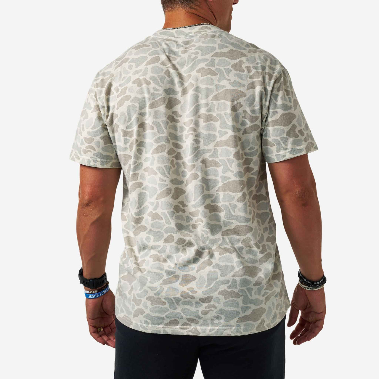 Vintage Washed Short Sleeve T-Shirt - Classic Deer Camo