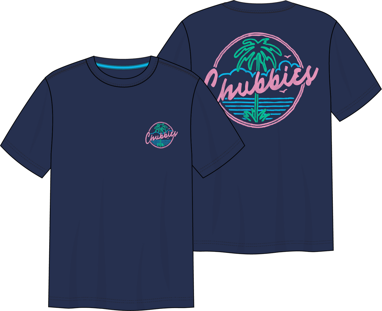 The Night Never Sleeps Non Pocket SS Tee - Navy