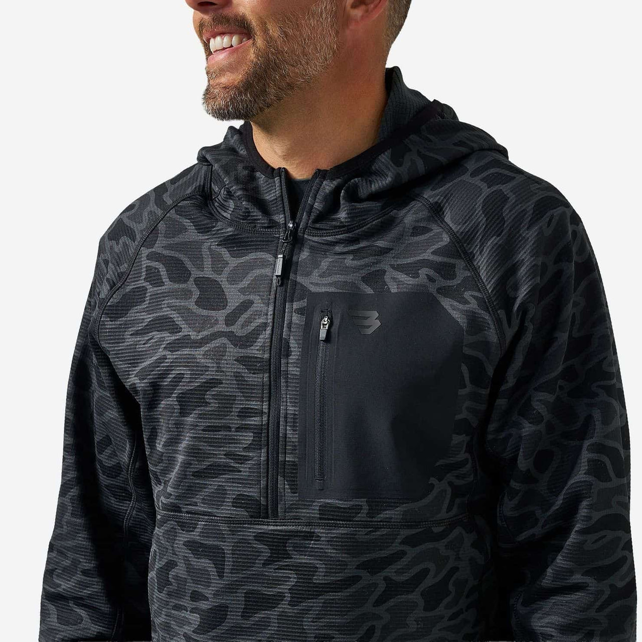Blaze Tech Quarter Zip - Black Camo