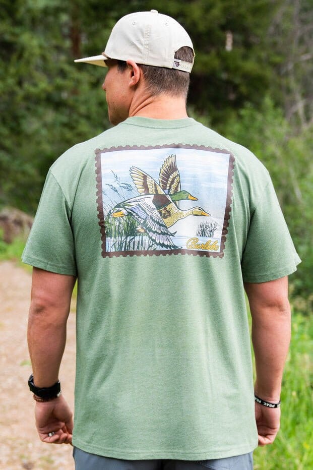 Vintage Duck Stamp SS Tee - Heather Olive