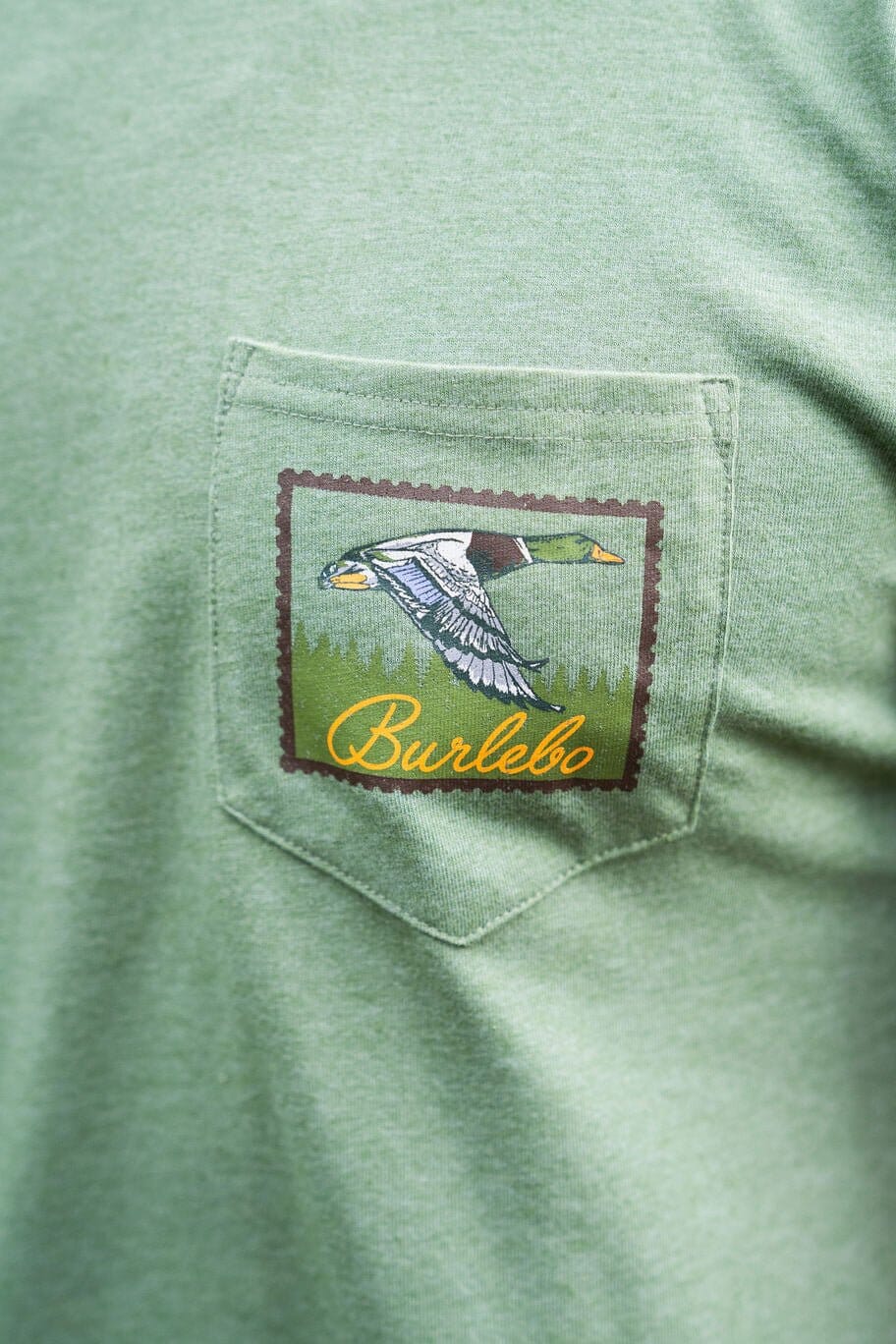 Vintage Duck Stamp SS Tee - Heather Olive