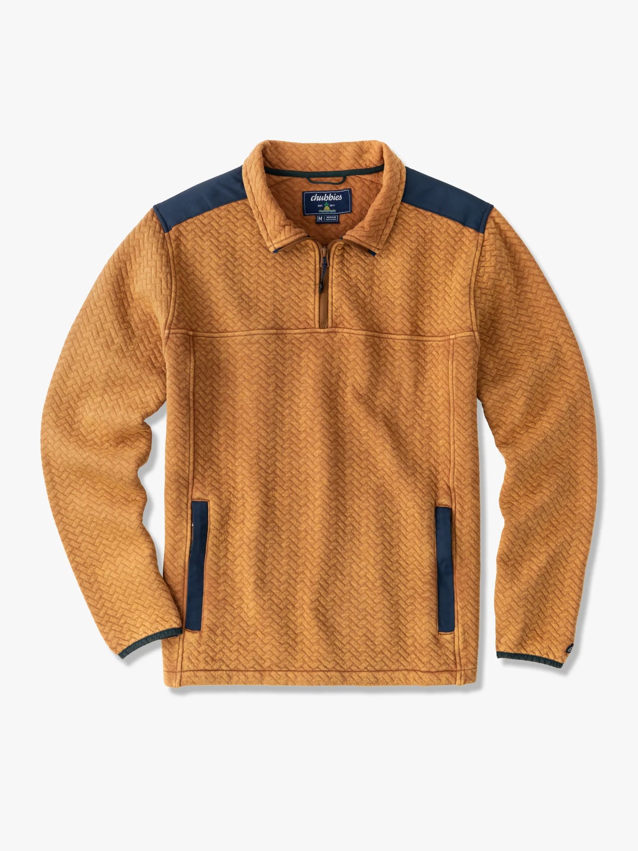 The Woodchuck Quilted Quarter Zip - Burnt Orange