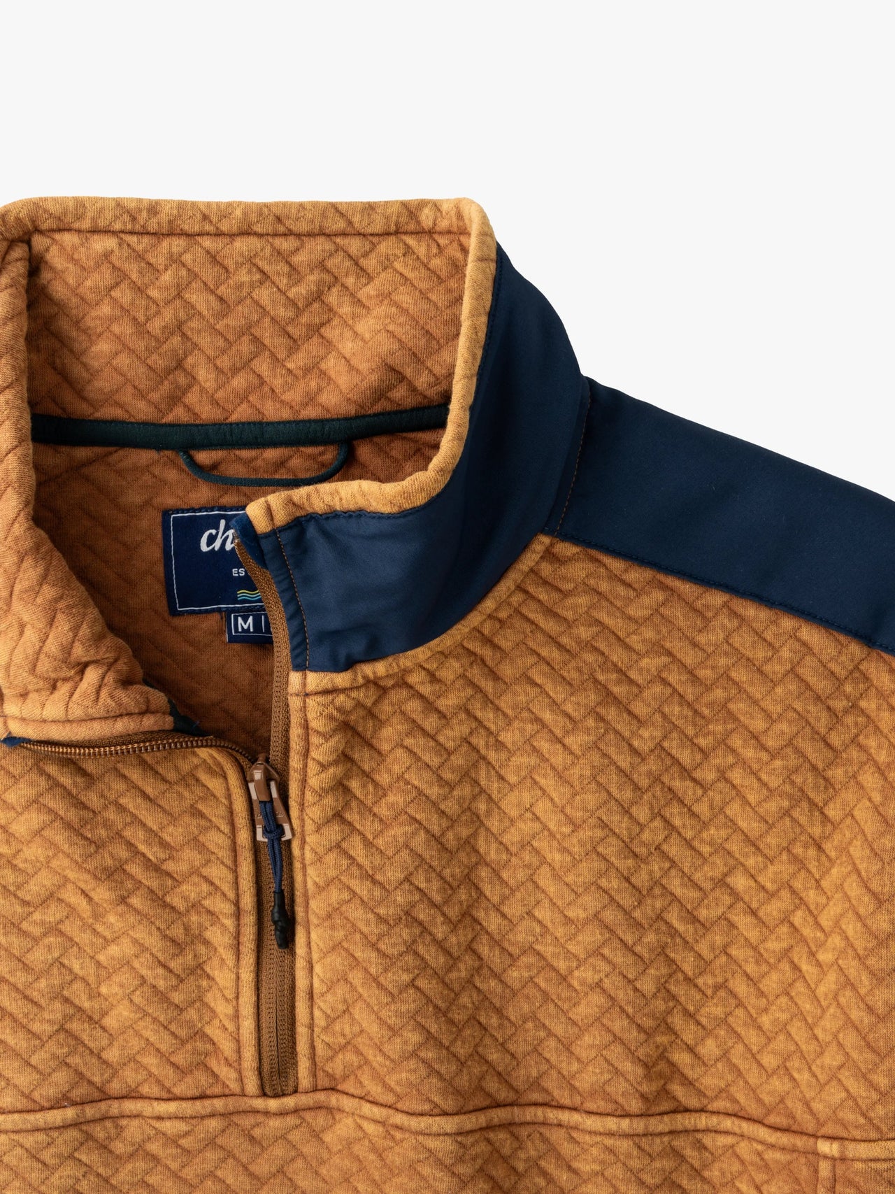 The Woodchuck Quilted Quarter Zip - Burnt Orange