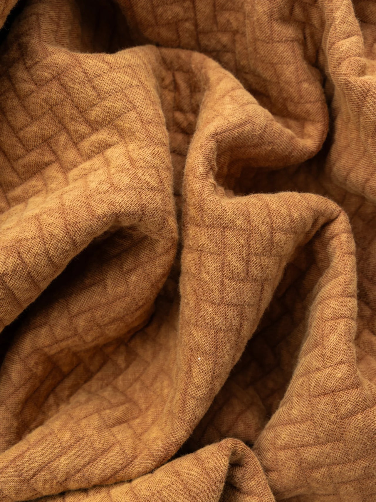 The Woodchuck Quilted Quarter Zip - Burnt Orange