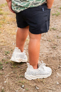 Thumbnail for Youth - Athletic Short - Heather Black - Retro Duck Camo Liner