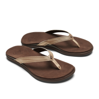 Thumbnail for ‘Aukai Woman's Leather Sandals - Copper/Dark Java