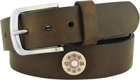 Thumbnail for Men's Concho Leather Belt - Shotgun Shells