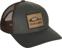 Thumbnail for Leather Patch Mesh Back Cap - Dark Grey