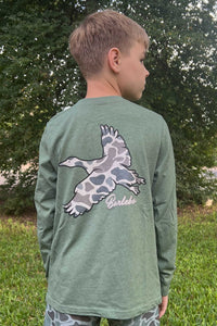 Thumbnail for Youth - Flying Duck Camo LS Tee