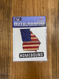 Thumbnail for Home Bound Wood USA Flag State Outline Decal