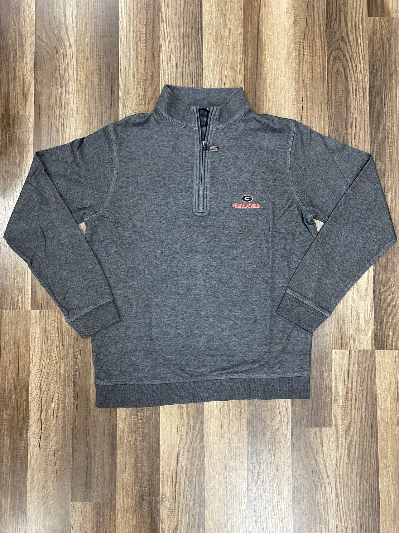 UGA Charcoal Stretch Cotton Pullover
