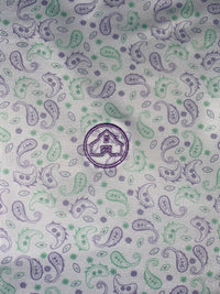 Thumbnail for Mint & Lilac Paisley Performance Polo