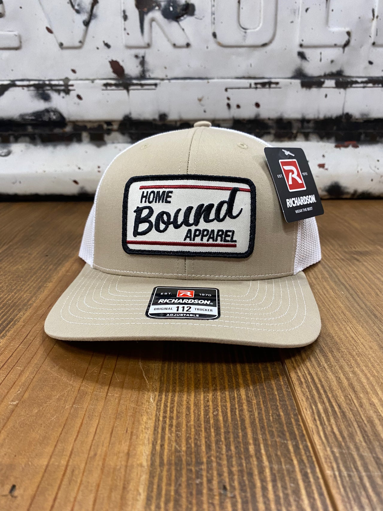 Old School HB Patch Cap - Khaki/White