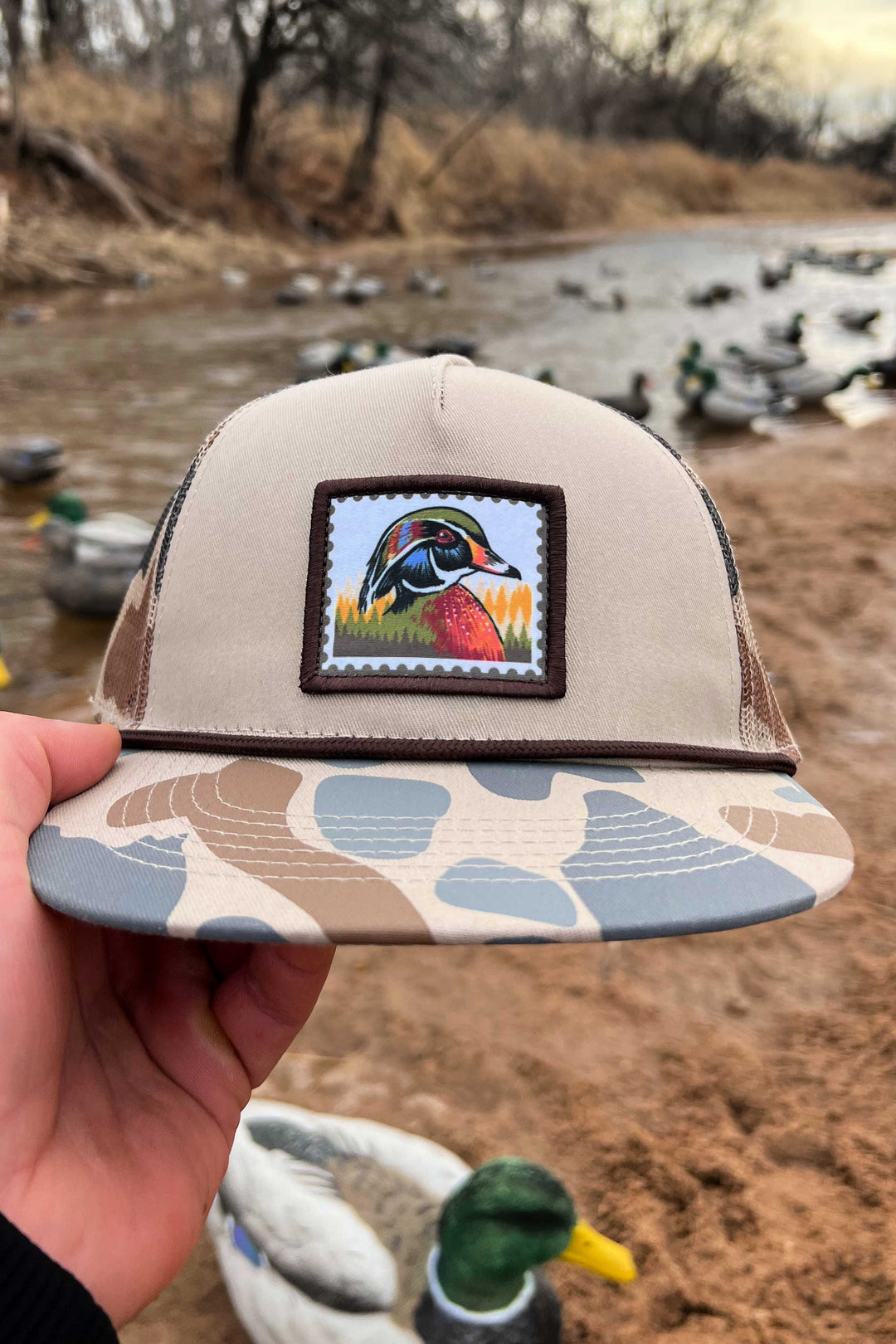 Camo Wood Duck Stamp Cap