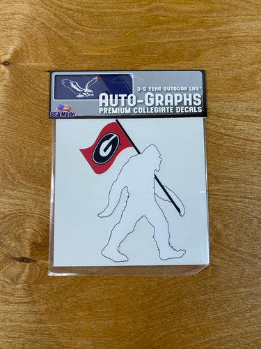 Bigfoot with UGA G Flag Decal
