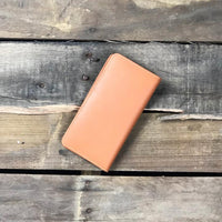 Thumbnail for Leather Checkbook Wallet - Tan