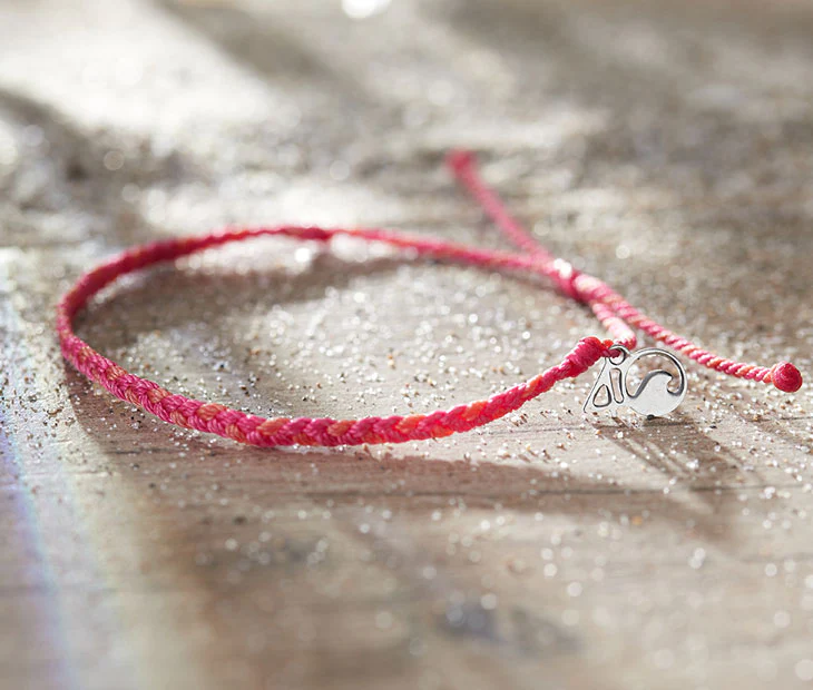 Pink/Coral Multi Braided Anklet