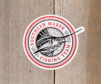 Thumbnail for Fishing Team Sticker - White with Red