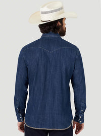 Thumbnail for Cowboy Cut Long Sleeve Western Denim Snap Work Shirt