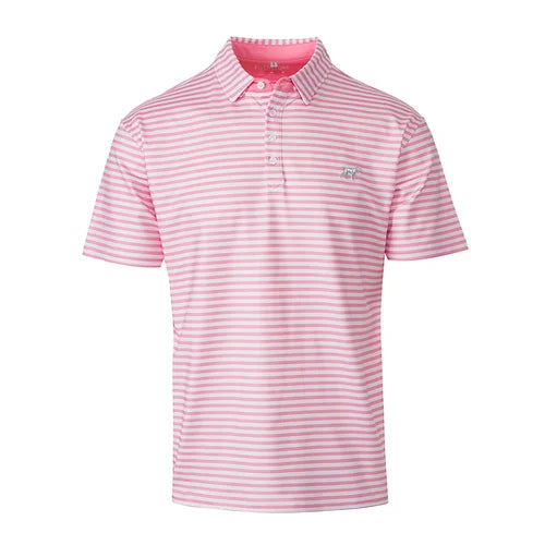 Youth - Carlyle Performance Polo - Pink/White