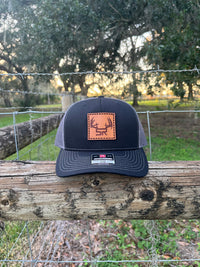 Thumbnail for SR Rack Square Leather Patch Trucker Cap