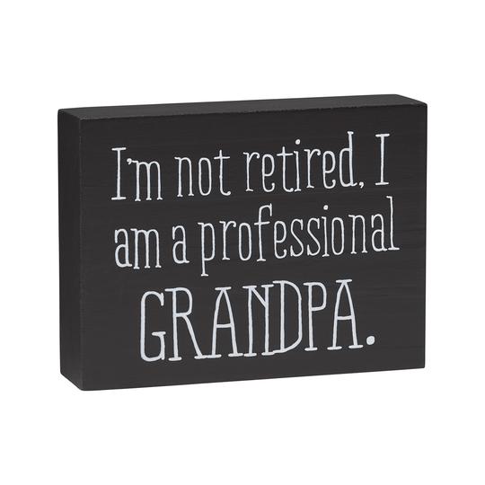 Professional Grandpa Block Sign