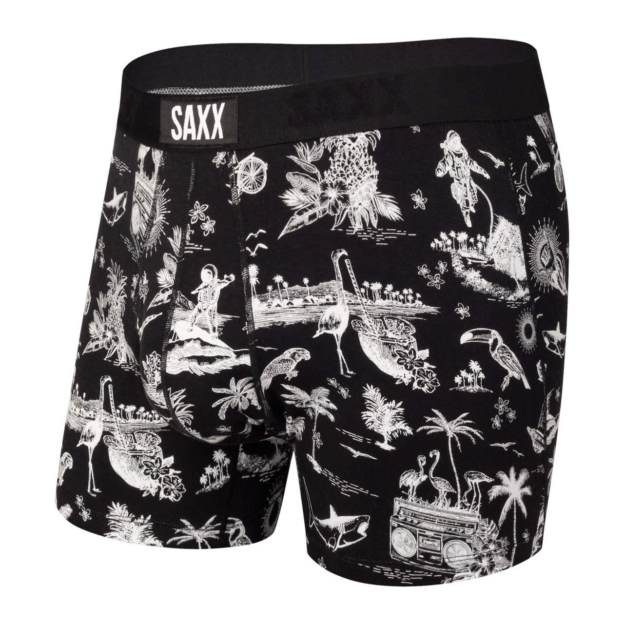 Ultra Black Astro Surf and Turf Boxer Briefs