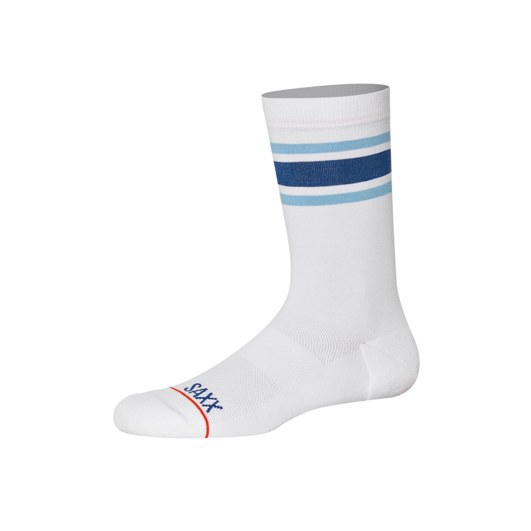 White Athletic Stripe Socks